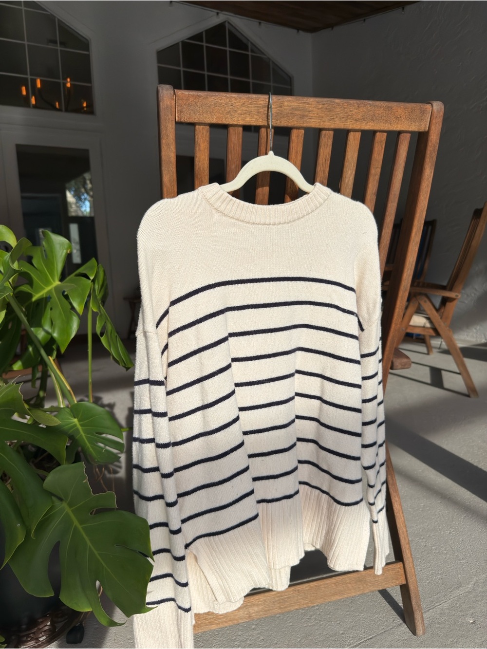 ZARA Cream Sweater w/ Stripes